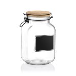 XM - GLASS JAR WITH WOODEN LID 2 LT