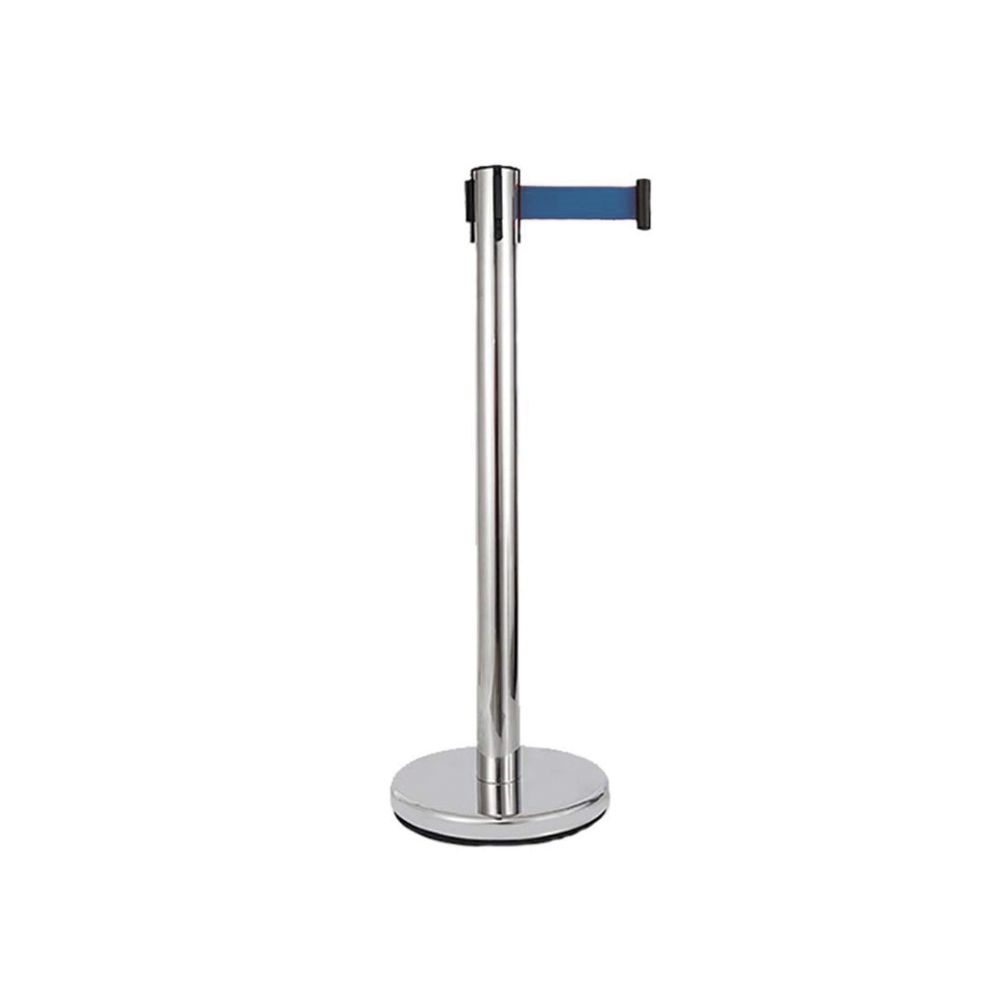 04-817.jpg NOV - POLE ST/ST 6.3 x 32 x 90 CM WITH RETRACTABLE BLUE STRAP 200 CM - Image 1