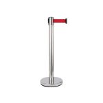 NOV - POLE ST/ST 6.3 x 32 x 90 CM WITH RETRACTABLE RED STRAP 200 CM