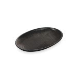 BNOV - OVAL MELAMINE PLATTER BLACK 43 x 28 x 3.5 CM