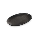 BNOV - OVAL MELAMINE PLATTER BLACK 50.6 x 32.5 x 3.5 CM