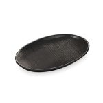 BNOV - OVAL MELAMINE PLATTER BLACK 55.8 x 35.6 x 3.5 CM
