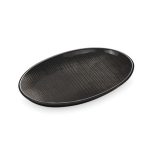 BNOV - OVAL MELAMINE PLATTER BLACK 71 x 45.4 x 3.5 CM