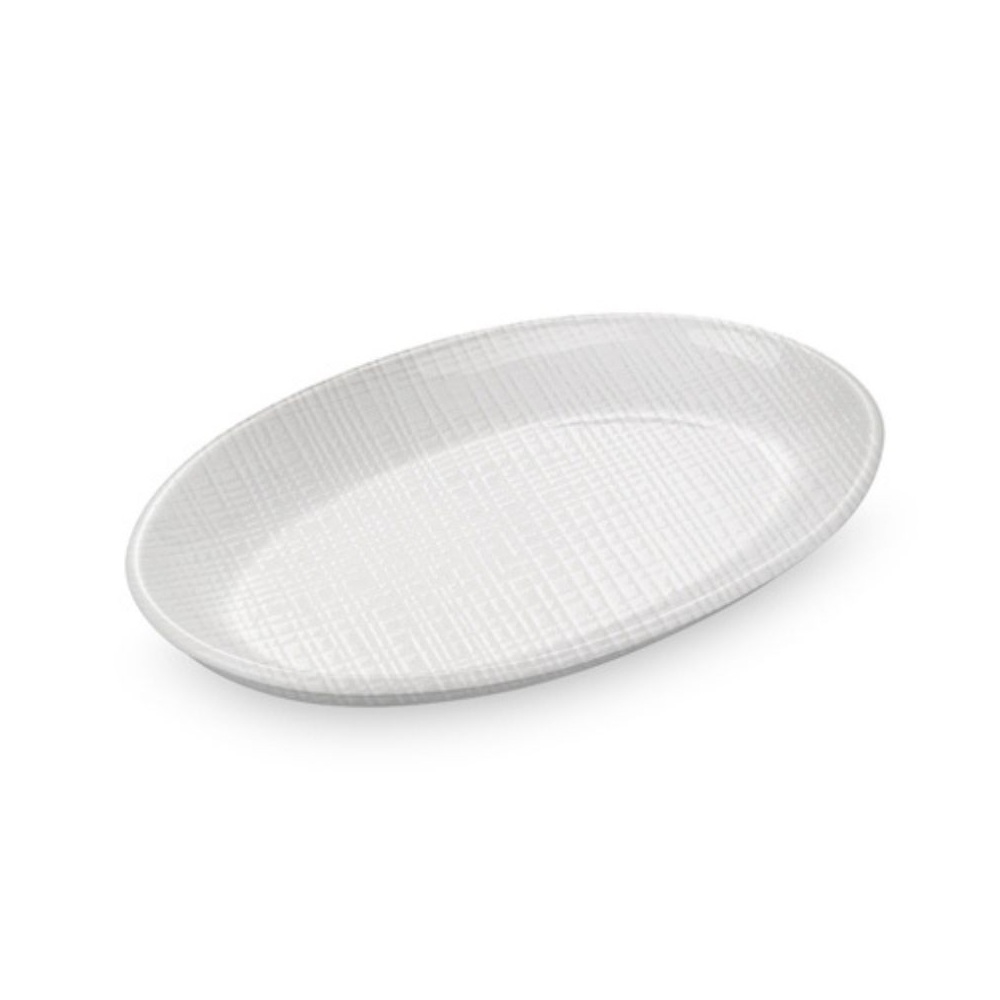 12-411.jpg BNOV - OVAL MELAMINE PLATTER WHITE 71 x 45.4 x 3.5 CM - Image 1