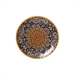 BNOV - PATTERN MELAMINE PLATE ORANGE/DARK BLUE 20 CM