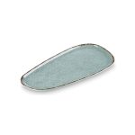 BNOV - TURQUOISE IRREGULAR MELAMINE PLATTER 37.5 x 20 x 2 CM