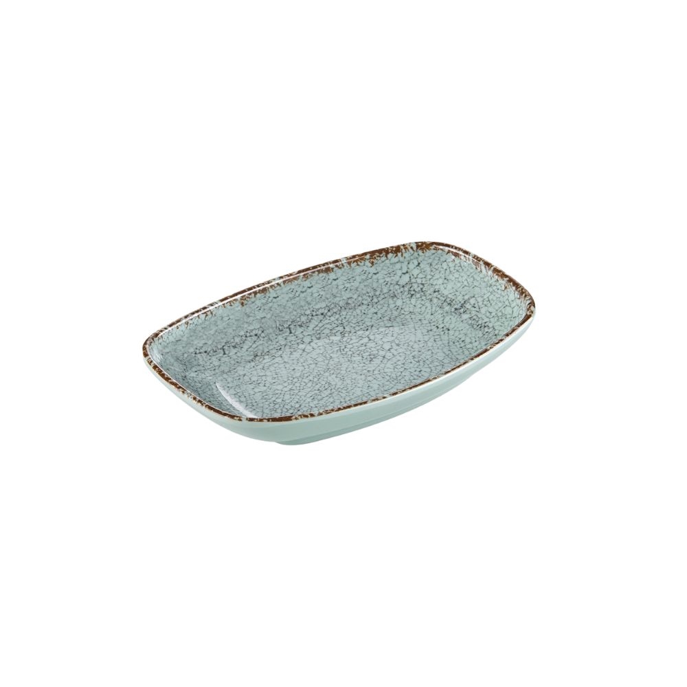 12-457.jpg BNOV - TURQUOISE PARALLELOGRAM MELAMINE PLATTER 20 x 12.5 x 2.8 CM - Image 1