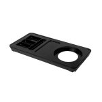 BNOV - BREAKFAST MELAMINE TRAY SLOTTED BLACK 45 x 22 x 3.5 CM