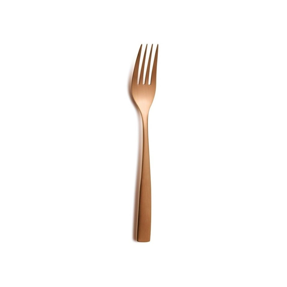 6358.jpg COMAS - BARCELONA COPPER 18/0 3.5 MM DESSERT FORK SET OF 12 - Image 1