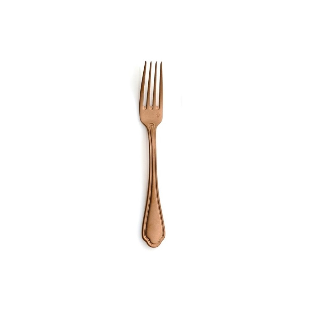 COM5767.jpg COMAS - SANGIOVESE VINTAGE COPPER 18/10 3.5 MM DESSERT FORK SET OF 12 - Image 1