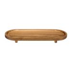 XM - FOOTED ACACIA OVAL BOARD 41 x 15.3 x 4.1 CM