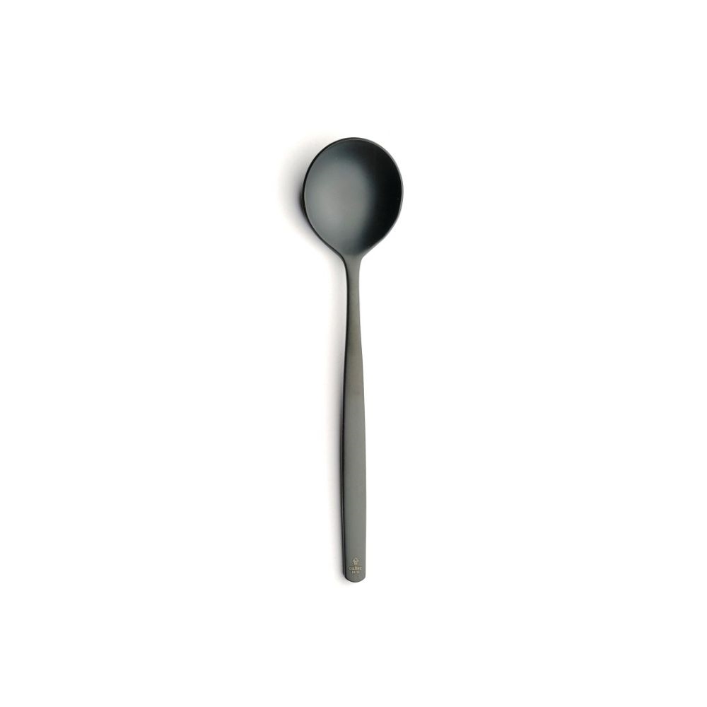8584.jpg COMAS - ATLANTIDA ICE BLACK 18/10 6 MM CAKE SPOON SET OF 12 - Image 1