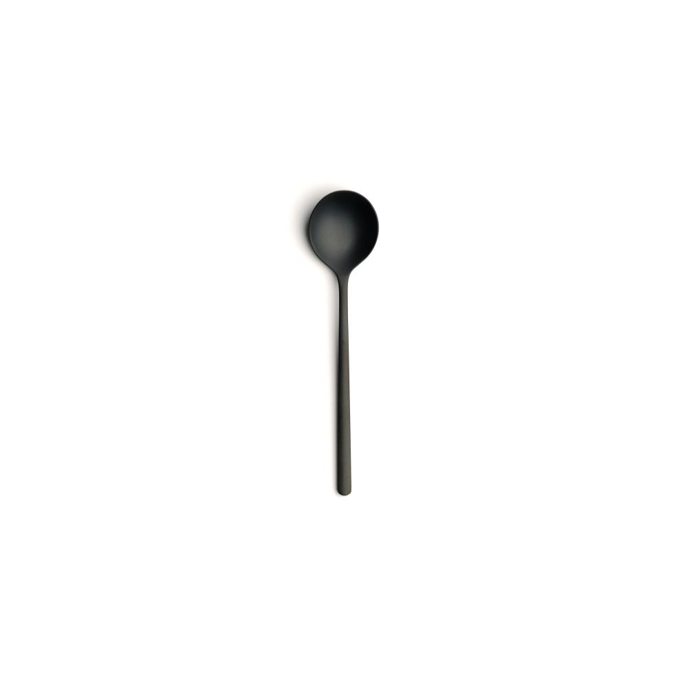 8585.jpg COMAS - ATLANTIDA ICE BLACK 18/10 6 MM MOKA SPOON SET OF 12 - Image 1