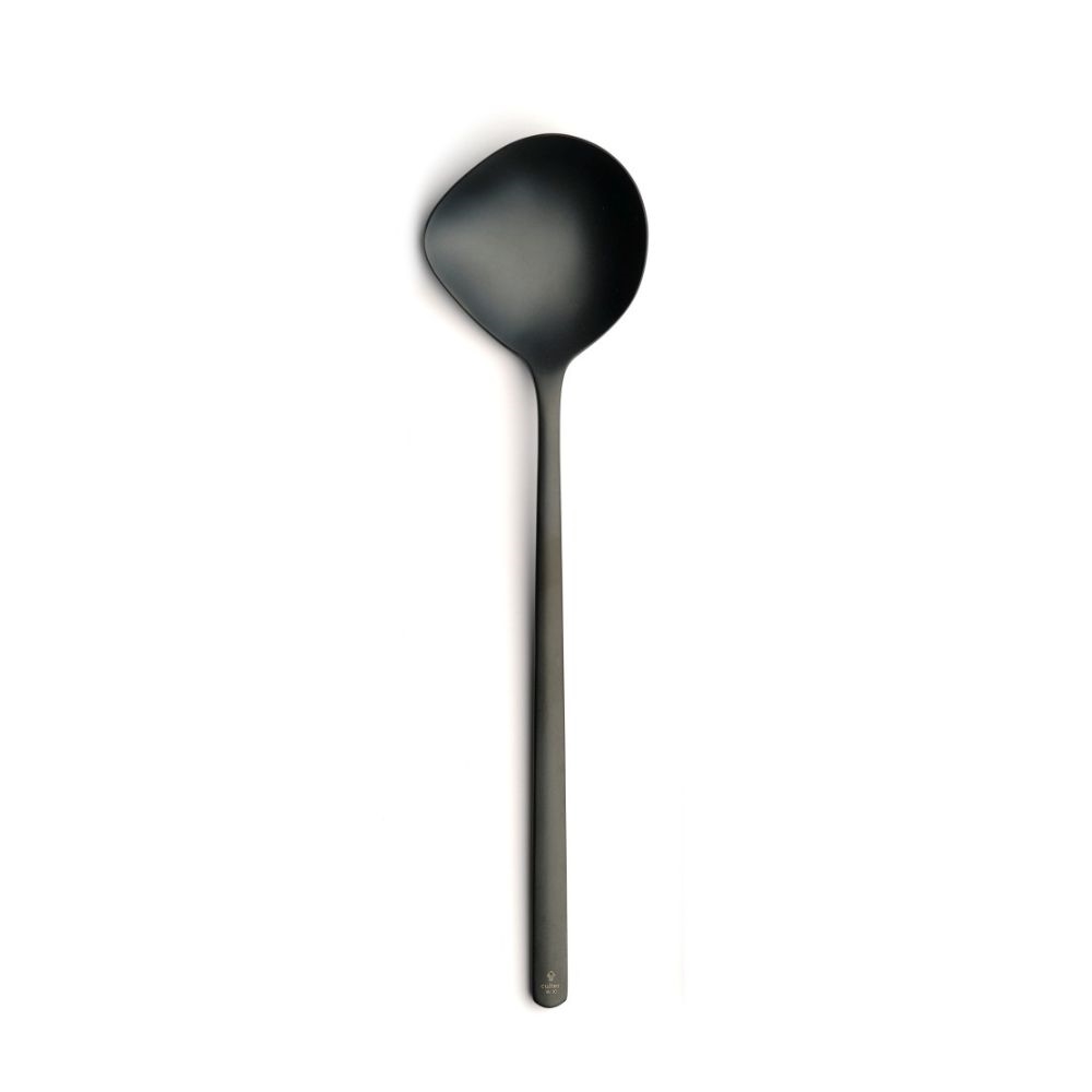 8655.jpg COMAS - ATLANTIDA ICE BLACK 18/10 6 MM SAUCE SPOON SET OF 12 - Image 1
