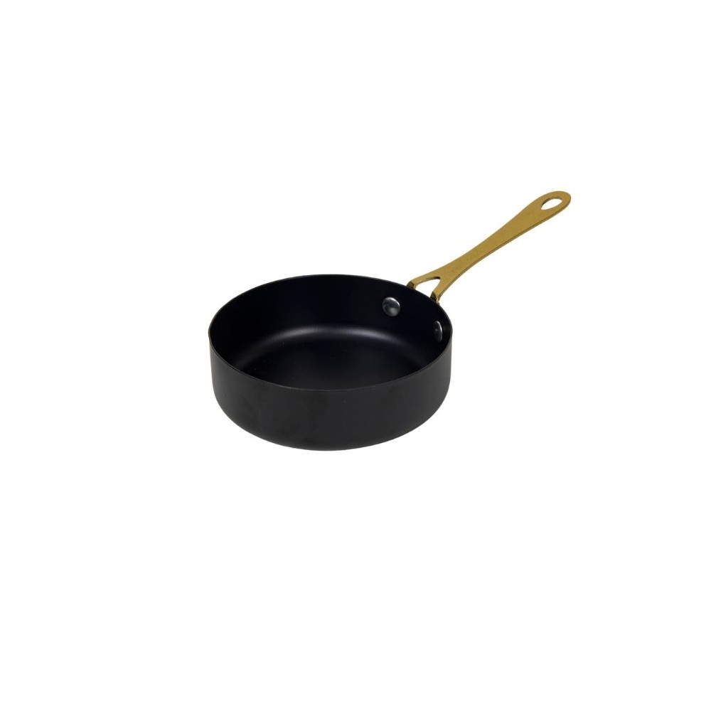 22170916.jpg HIT - SERVING PAN BLACK WITH SINGLE GOLDEN HANDLE 11 x 3.5 CM - Image 1