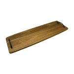 XM - ACACIA SERVING PLATTER TRAY WITH HANDLES 57 x 18 x 4 CM