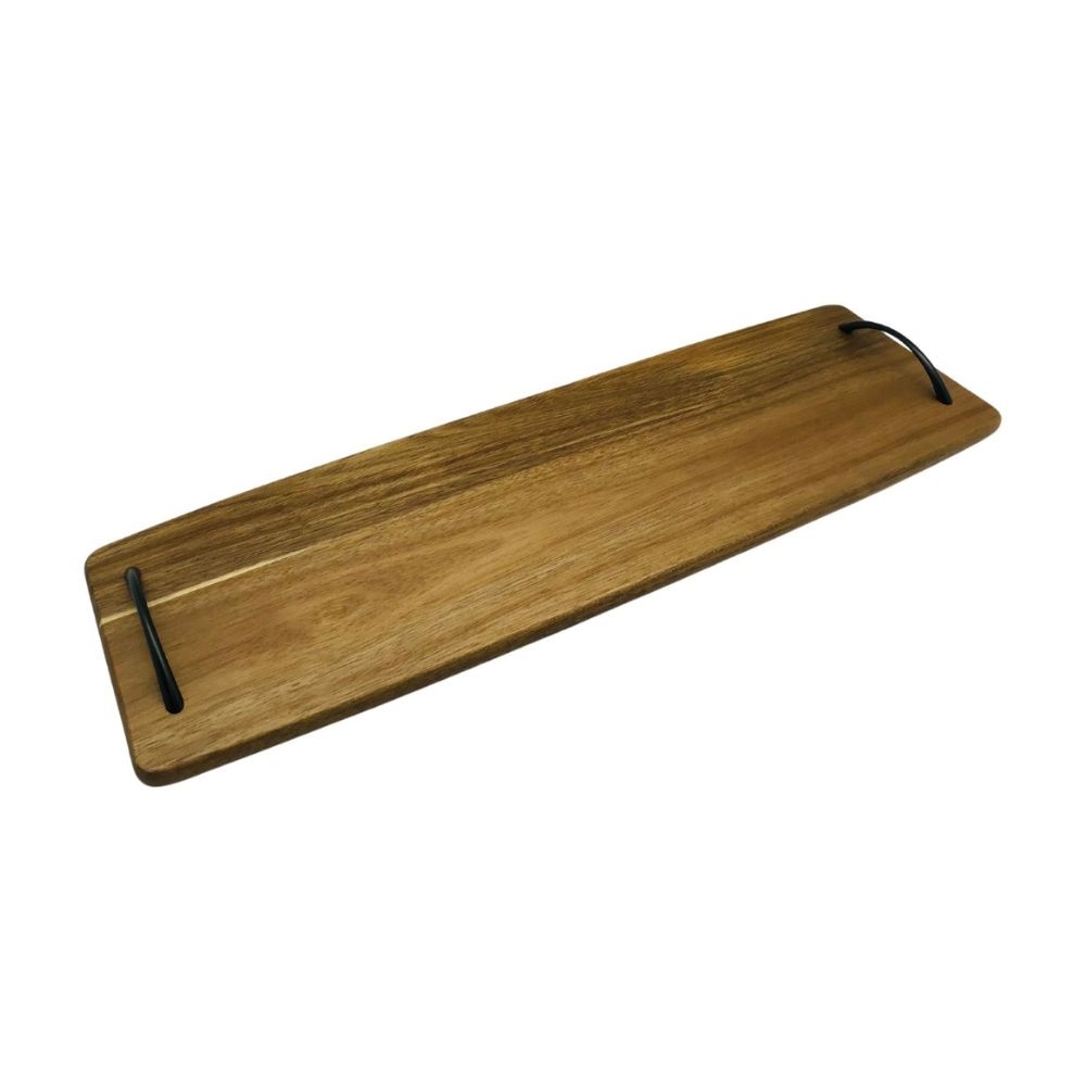 0231024.jpg XM - ACACIA SERVING PLATTER TRAY WITH HANDLES 57 x 18 x 4 CM - Image 1