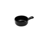 XM - RAMEKIN WITH HANDLE MELAMINE BLACK 11 x 7.5 CM No.9146