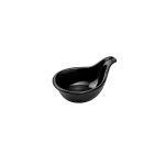 XM - RAMEKIN WITH HANDLE BLACK MELAMINE 10 x 7.5 CM No.9147