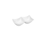 XM - DOUBLE RAMEKIN MELAMINE WHITE 16.5 x 8.5 CM No.9151