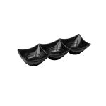 XM - TRIPLE RAMEKIN BLACK MELAMINE 24 x 8.5 CM No.915