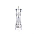 CV - TRANSPARENT ACRYLIC SALT/PEPPER MILL WITH CERAMIC MECHANISM 6 x 18.8 CM