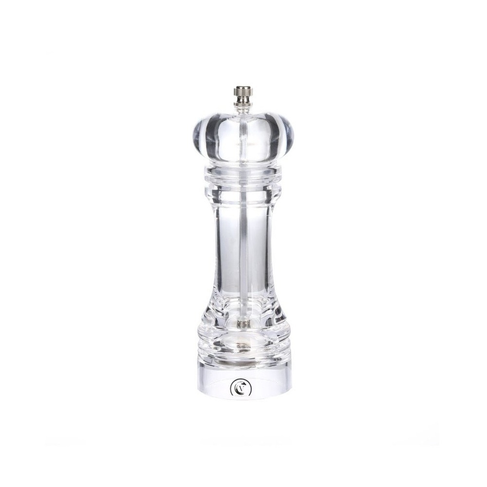01-373.jpg CV - TRANSPARENT ACRYLIC SALT/PEPPER MILL WITH CERAMIC MECHANISM 6 x 18.8 CM - Image 1