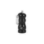 CV - BLACK WOODEN SALT/PEPPER MILL WITH CERAMIC MECHANISM 5 x 12.7 CM