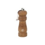 CV - BROWN WOODEN SALT/PEPPER MILL WITH CERAMIC MECHANISM 5.5 x 17.8 CM