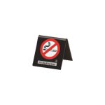 NOV - NO SMOKING SIGN PLASTIC BLACK 7.5 x 7.5 CM