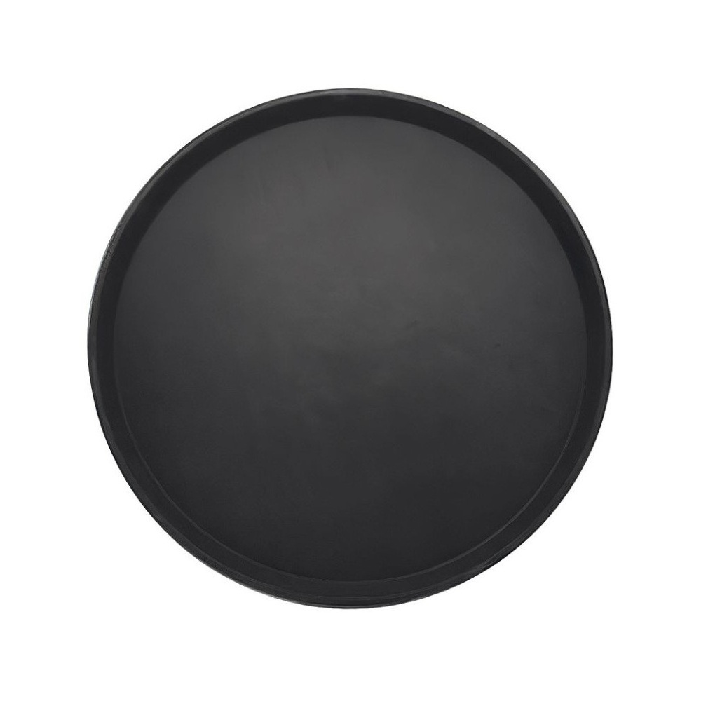04-251.jpg NOV - BLACK ANTI-SLIP ROUND TRAY 36 CM - Image 1