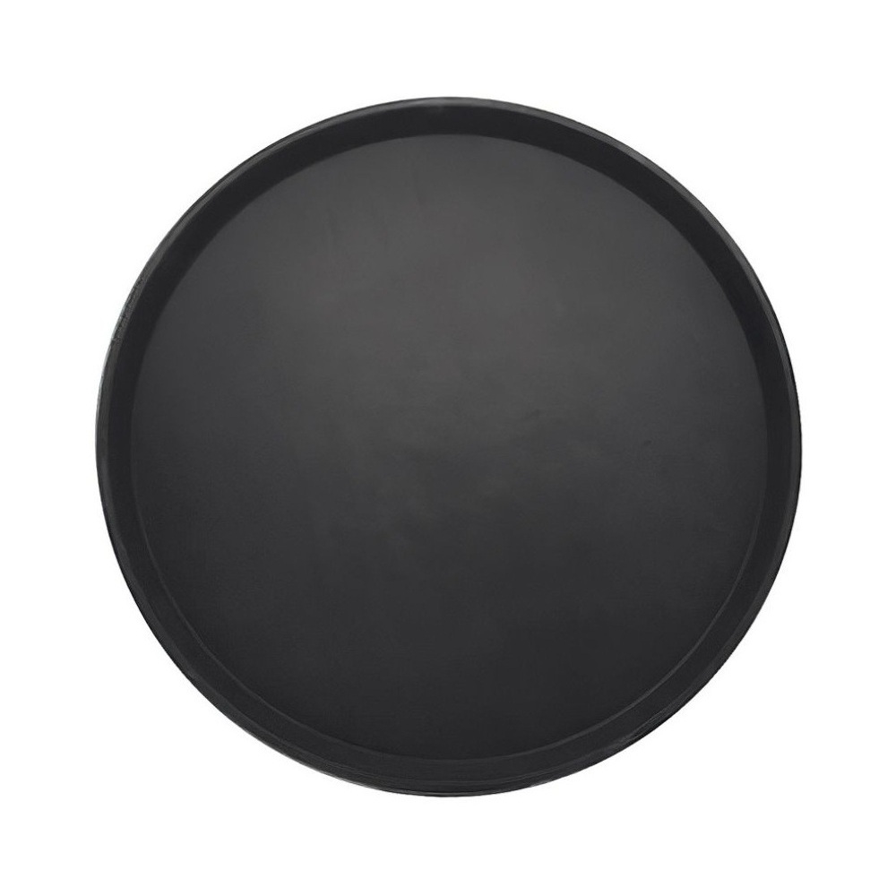 04-252.jpg NOV - BLACK ANTI-SLIP ROUND TRAY 40 CM - Image 1