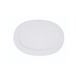 CV - RIM SHAPE WHITE OVAL PLATTER 22 CM