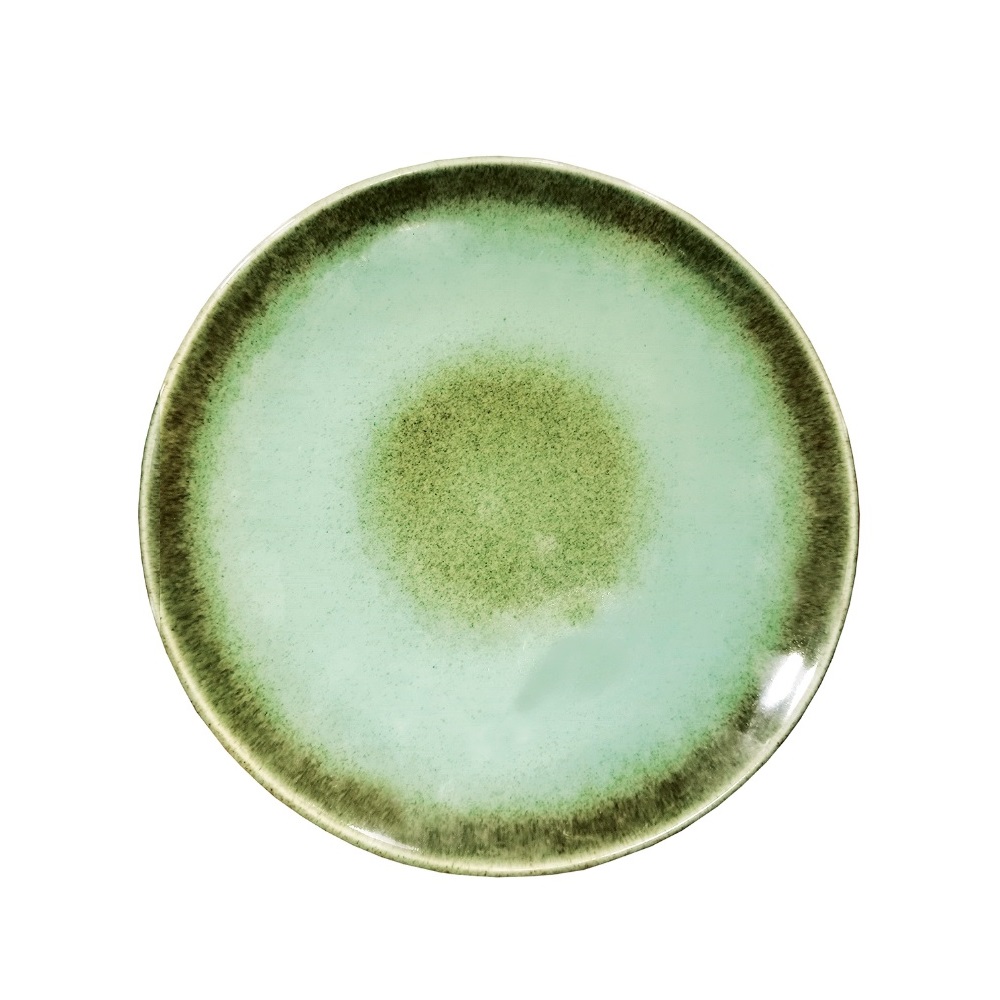06-375.jpg *DISCONTINUED - CV - PARADISE GREEN BIANCA ORGANIC BOWL 25 CM - Image 1