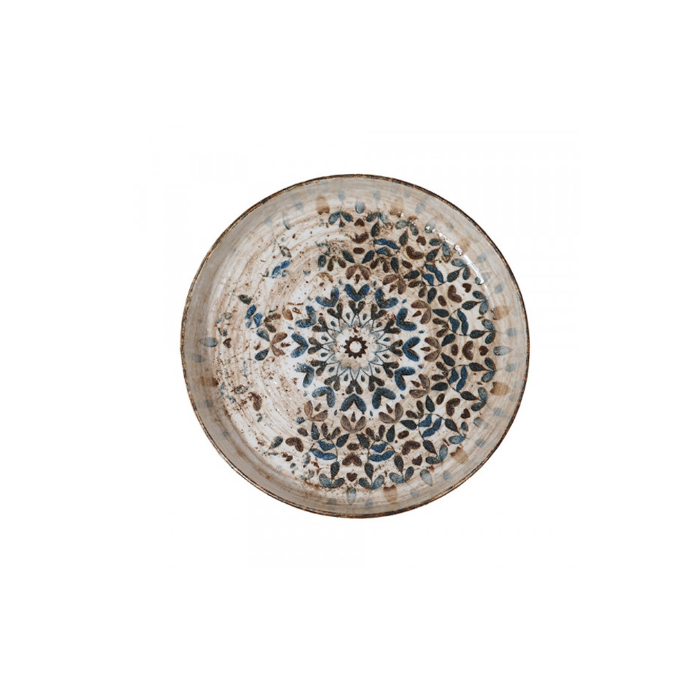 06-508.jpg *DISCONTINUED - IPEK - TOLEDO AZTEC NATURAL DEEP BOWL 22 CM PORCELAIN - Image 1