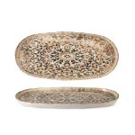 *DISCONTINUED - IPEK - TOLEDO AZTEC NATURAL OVAL PLATTER 31 CM PORCELAIN - Image 2