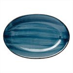 CV - NATURAL BLUE OVAL PLATTER 35 CM