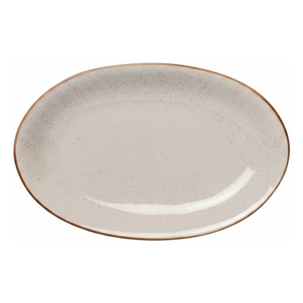 06-852.jpg CV - NATURAL BEIGE OVAL PLATTER 35 CM - Image 1