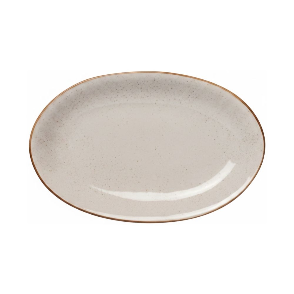 06-853.jpg CV - NATURAL BEIGE OVAL PLATTER 29 CM - Image 1