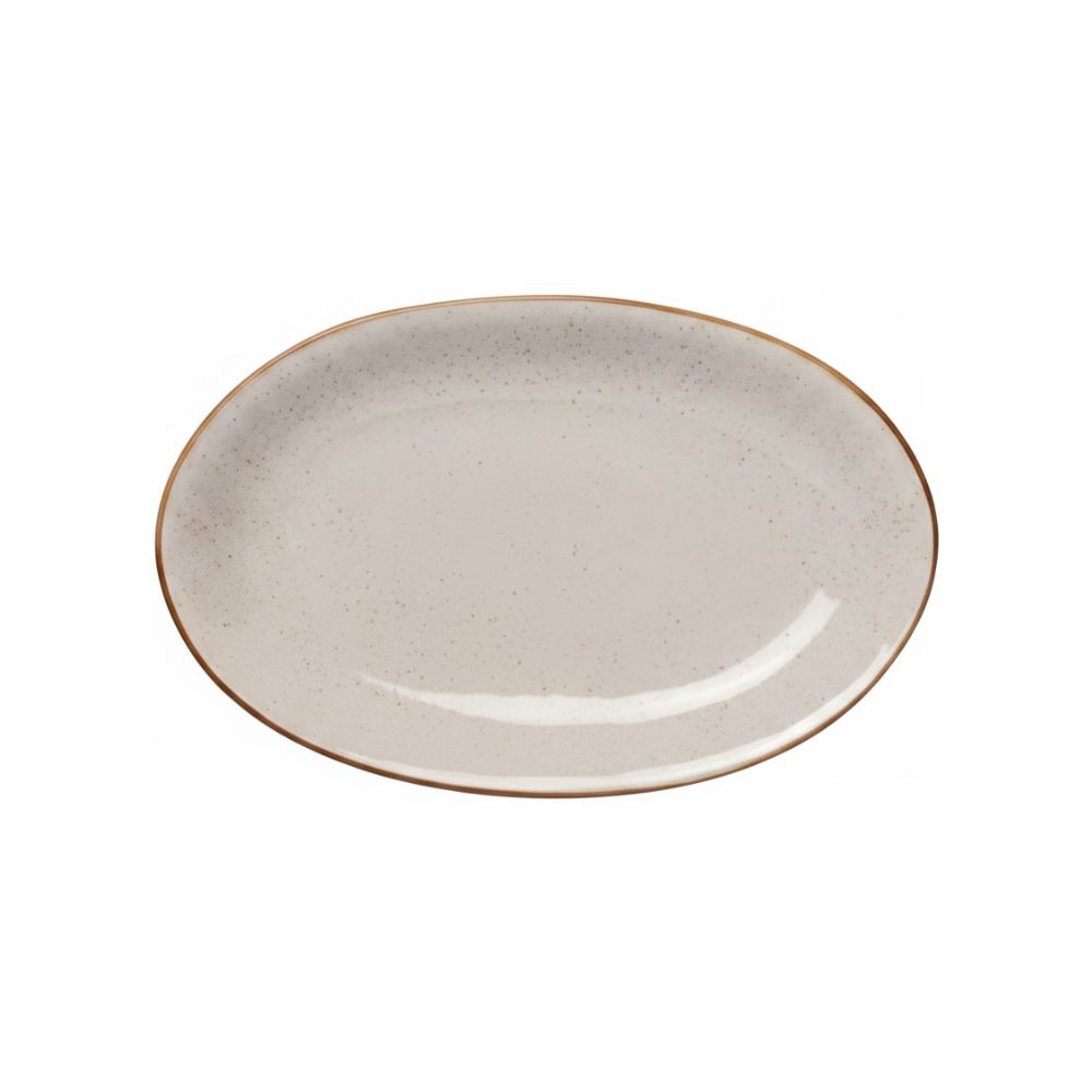 06-854.jpg CV - NATURAL BEIGE OVAL PLATTER 24 CM - Image 1
