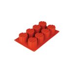 NOV - SILICONE BAKING MOLD ROUND 8 PCS 29 x 17.3 x 4.5 CM
