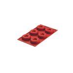 NOV - SILICONE BAKING MOLD ROUND 6 x 62 ML 30 x 17.5 x 2 CM