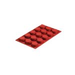 NOV - SILICONE BAKING MOLD ROUND 15 x 25 ML 30 x 17.5 x 1 CM