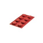 NOV - SILICONE BAKING MOLD ROUND 8 x 40 ML 30 x 17.5 x 1 CM