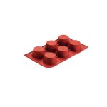 NOV - SILICONE BAKING MOLD ROUND 6 x 100 ML 30 x 17.5 x 3.5 CM