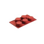 NOV - SILICONE BAKING MOLD ROUND 5 x 135 ML 30 x 17.5 x 1.4 CM