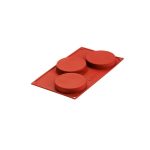 NOV - SILICONE BAKING MOLD ROUND 3 x 140 ML 30 x 17.5 x 2 CM