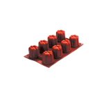 NOV - SILICONE BAKING MOLD ROUND 8 x 130 ML 30 x 17.5 x 6 CM