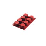 NOV - SILICONE BAKING MOLD ROUND 8 x 110 ML 30 x 17.5 x 3.3 CM