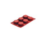 NOV - SILICONE BAKING MOLD ROUND 6 x 80 ML 30 x 17.5 x 2.8 CM